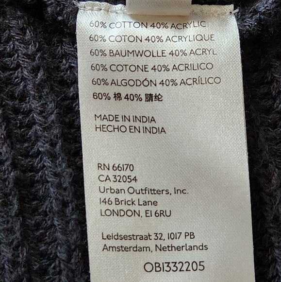 FREE PEOPLE Marlie Deep V Chunky Ribbed  Pullover Sweater Black - Picture 10 of 12